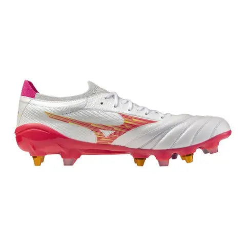 Mizuno Morelia Neo IV Beta Elite Mix Rugby Boots – White/Pink