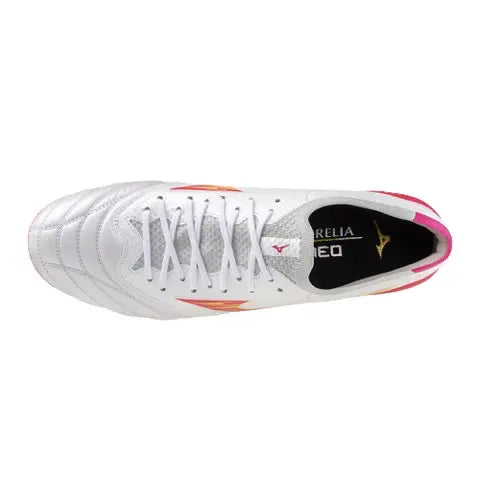Mizuno Morelia Neo IV Beta Elite Mix Rugby Boots – White/Pink