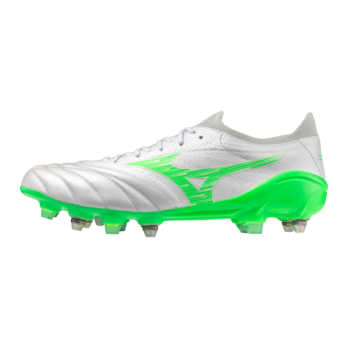 Mizuno Morelia Neo IV Beta Elite Mix Rugby Boots – White/Green