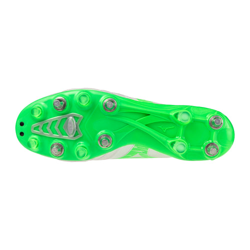 Mizuno Morelia Neo IV Beta Elite Mix Rugby Boots – White/Green